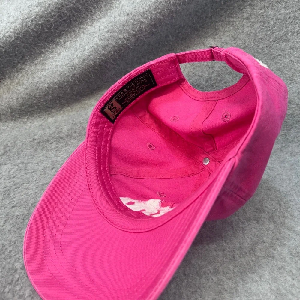 Alaska King Salmon Women Pink Gear For Sports Baseball Hat Distressed Logo OSFA